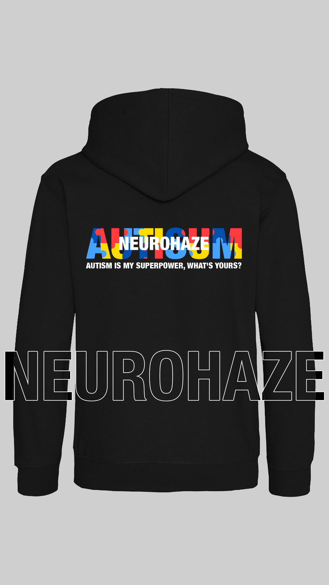 🧩 NEUROHAZE™ “Autism Is My Superpower” Adult Hoodie