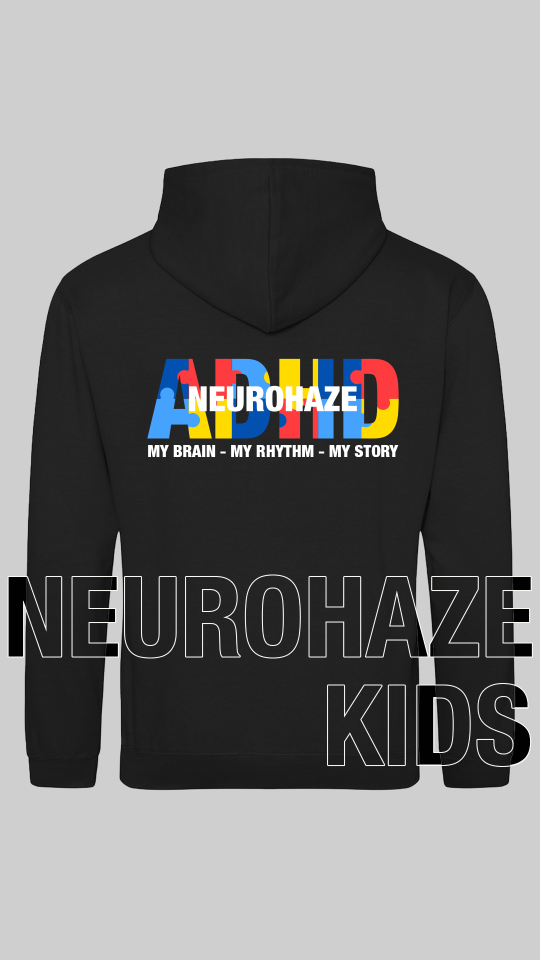 NEUROHAZE™ “My Brain. My Rhythm. My Story.” Kids Premium Hoodie