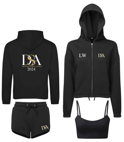 Official DSA Cropped Zoodie, Shorts and Bra set