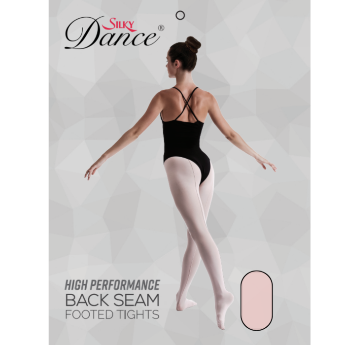 SILKY DANCE High Perf Backseam Footed Tights