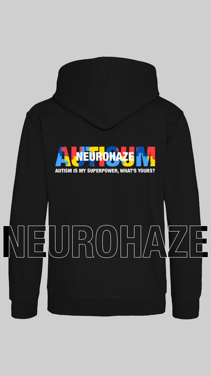 🧩 NEUROHAZE™ “Autism Is My Superpower” Adult Hoodie