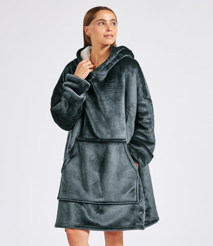 Oversized Hooded Blanket – Super Soft Sherpa Fleece