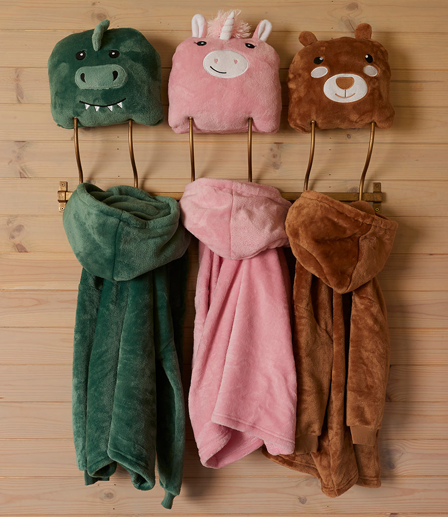 Kids Character Hooded Blanket – 2-in-1 Cosy Hoodie & Pillow