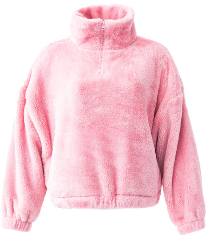 Ladies Fluffy Teddy Fleece 1/4 Zip – Super Soft & Cosy