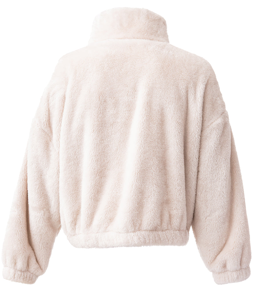 Ladies Fluffy Teddy Fleece 1/4 Zip – Super Soft & Cosy