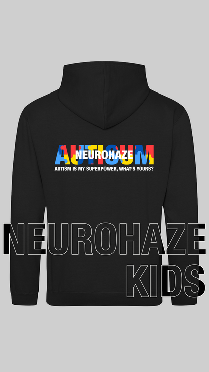 🧩 NEUROHAZE™ Kids “Autism Is My Superpower” Hoodie